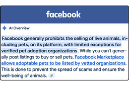 Facebook policy screenshot