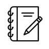 Icon of a journal or blog.